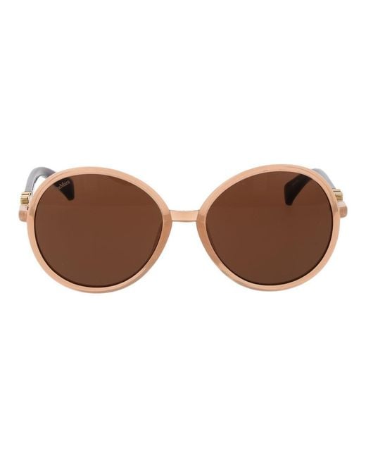 Max Mara Brown Plastic Sunglasses