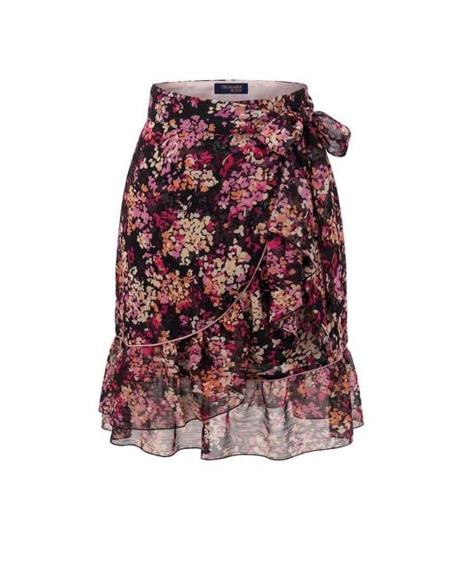 Trussardi Red Pink Polyester Skirt