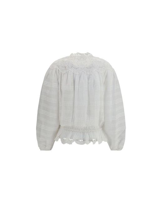 Isabel Marant Gray White Polyester Blouse