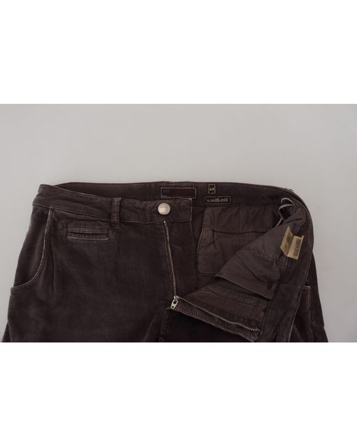 Acht Black Cotton Straight Fit Casual Pants for men