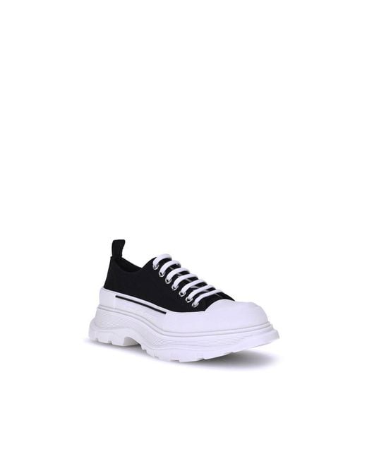 Alexander McQueen White Black Rubber Athletic Sneakers for men