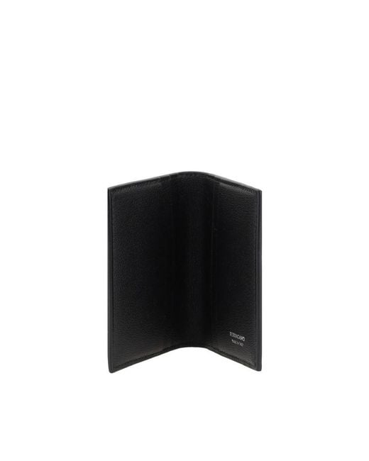 Ferragamo Black Billfold Card Holder for men