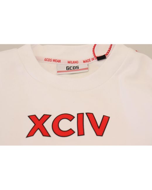 Gcds White Xciv Graphic Tee Short Sleeves for men