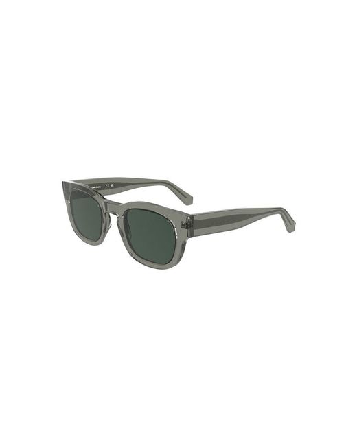 Calvin Klein Green Grigio Acetate Sunglasses