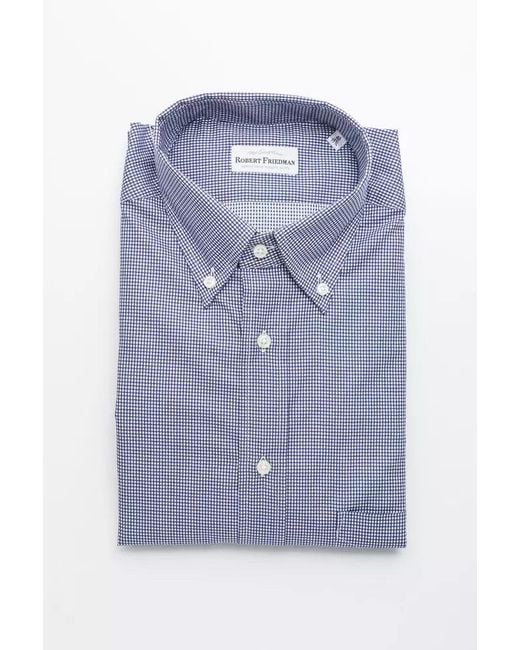 Robert Friedman Blue Cotton Shirt for men