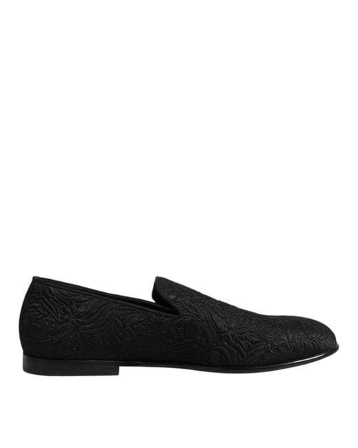 Dolce & Gabbana Elegant Jacquard Loafers Slide On Flats in  display picture 1