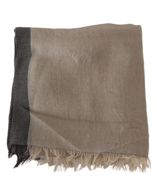 CoSTUME NATIONAL Multicolor Beige Women Cotton Shawl Scarf