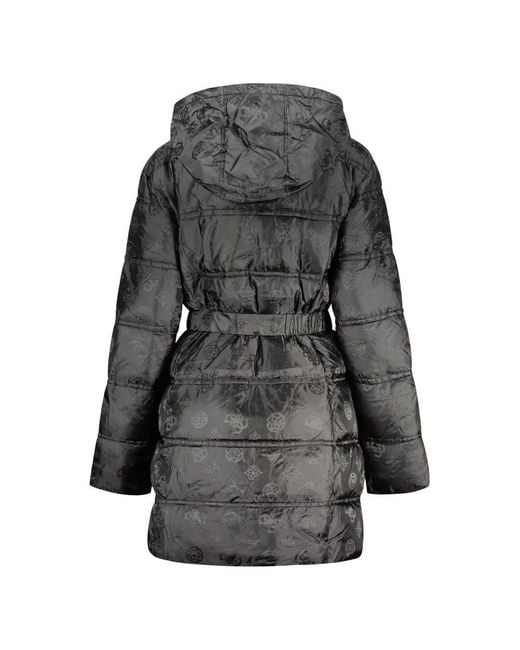 Guess Gray Black Polyamide 's Jacket