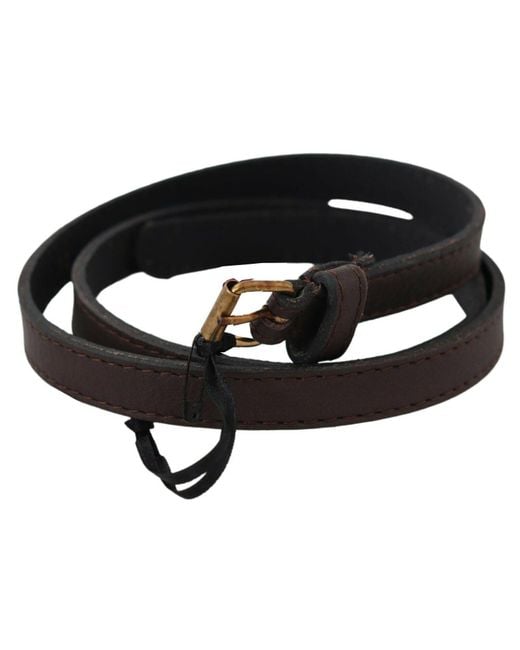 Mila Schon Black Brown Genuine Leather Skinny Fashion Dark