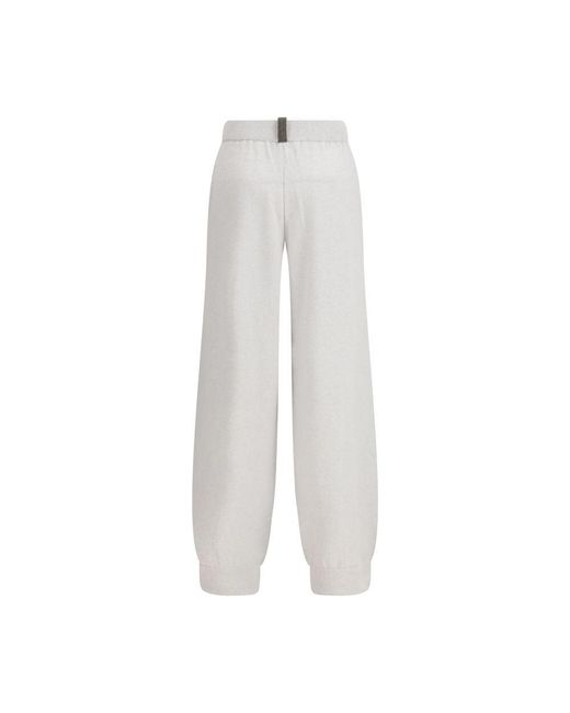 Fabiana Filippi White Gray Wool Oves Aries Casual Pants