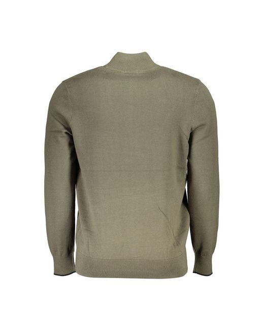 Timberland Green Organic Cotton Half Zip Sweater for men