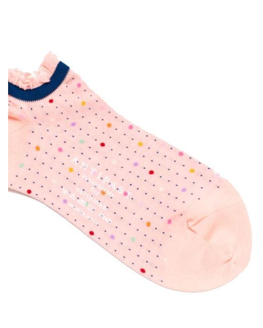 Antipast Pink Short Socks Pois