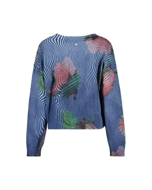 Desigual Blue Cotton Cardigan