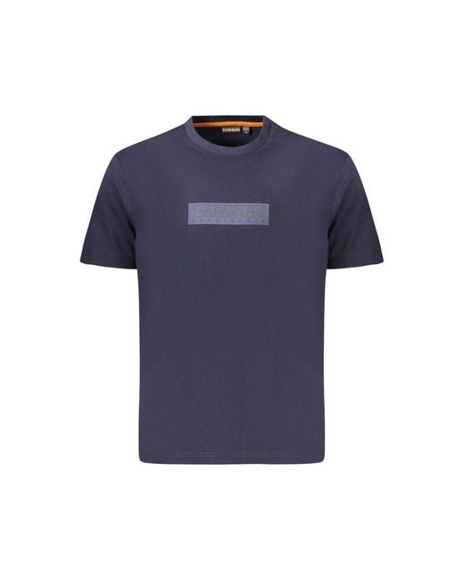 Napapijri Blue Cotton Men T for men