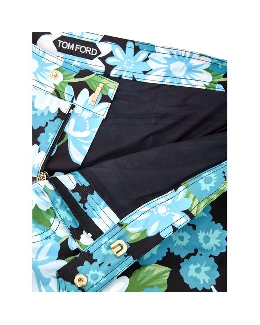 Tom Ford Blue Polyamide Swim Shorts for men