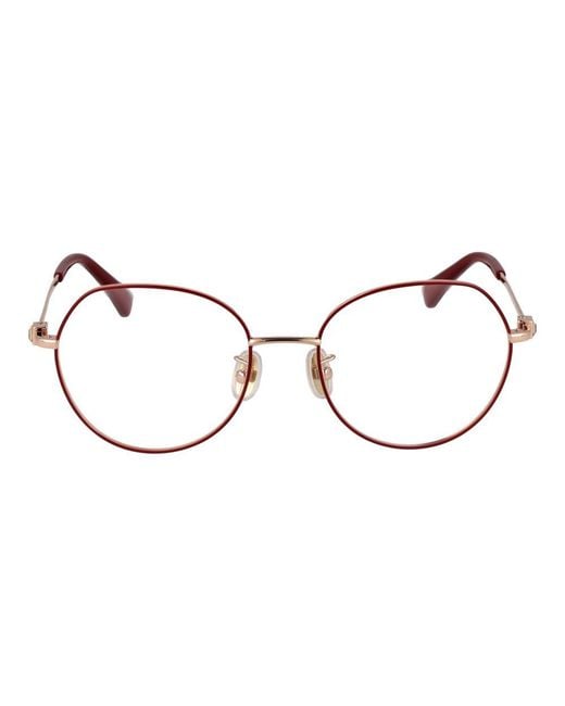 Max Mara Brown Multicolor Metal Glasses (frames)
