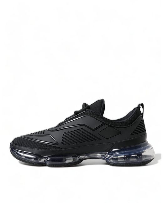 Prada Black Elevate Your Style With Designer Mesh Sneakers for men