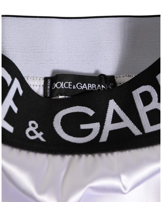 Dolce & Gabbana Multicolor White Satin High