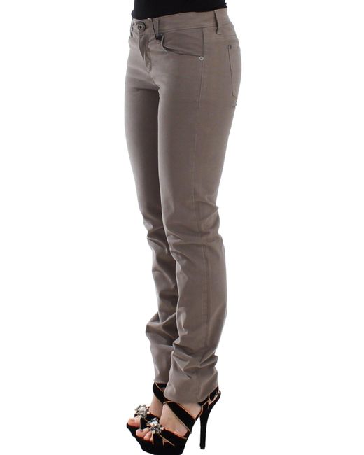 Ermanno Scervino Gray Chic Taupe Skinny Jeans For Elevated Style