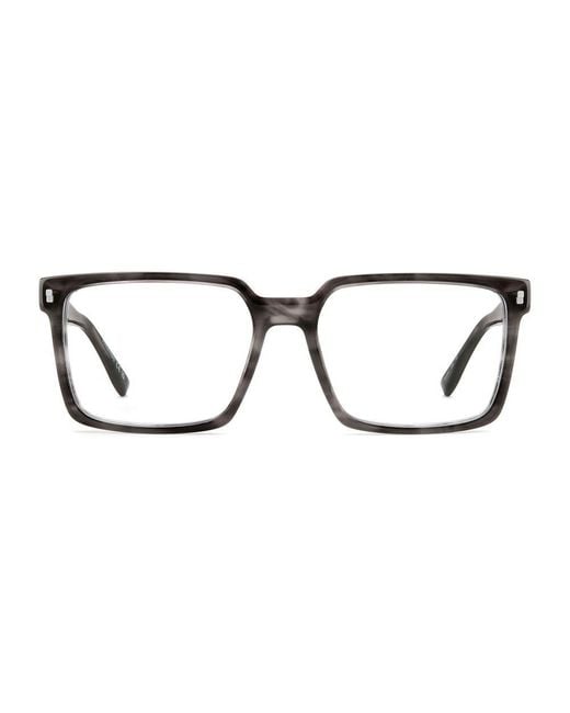 DSquared² Black Gray Acetate Glasses (frames) for men