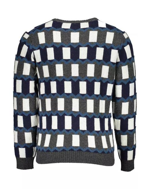 Gant Black Blue Wool Sweater for men