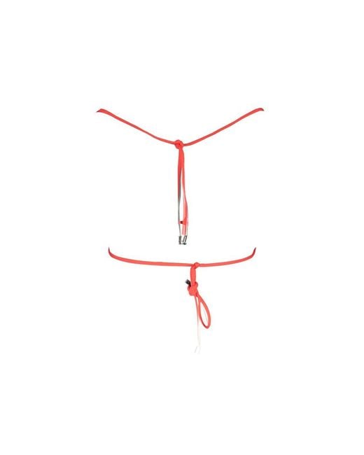 Karl Lagerfeld Red Rosso Poliammide Swimsuit