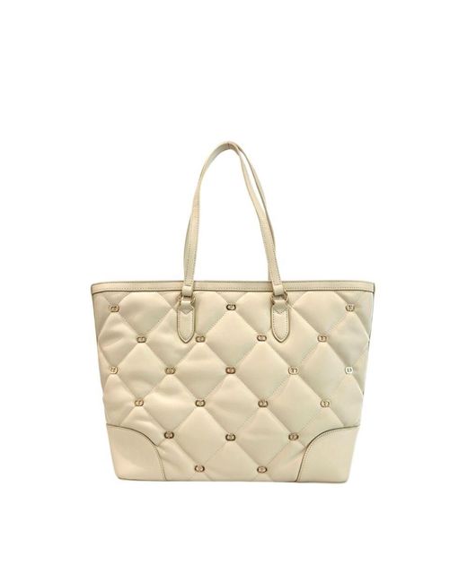 Twinset Metallic Pink Polyurethane Handbag