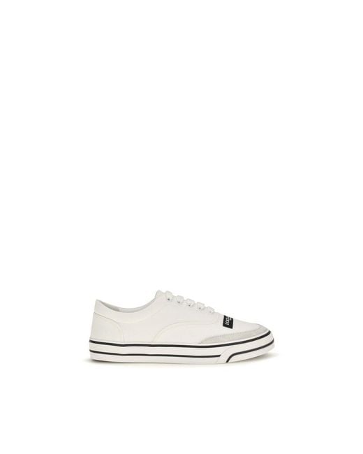 Dolce & Gabbana White Cotton Low Top Sneakers