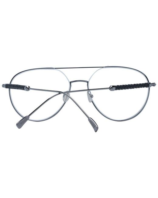 Tod's Metallic Gray Metal Glasses (frames) for men