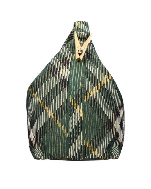 Burberry Green Fabric Handbag