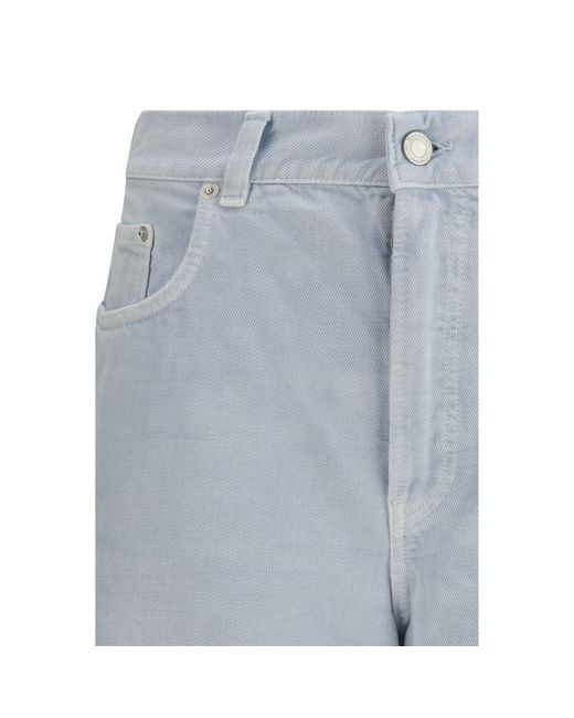 Haikure Blue Cotton Bermuda Shorts