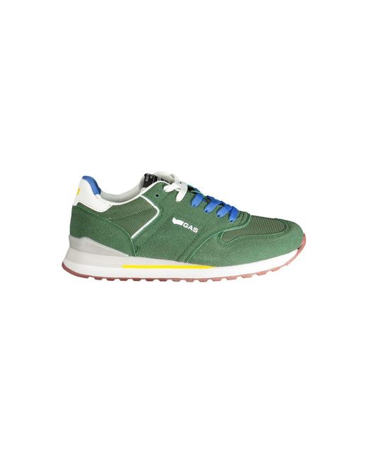 Gas Green Polyester Sneaker for men