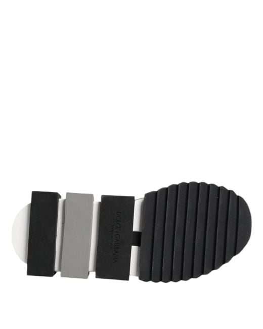 Dolce & Gabbana White Sock Sneaker Logo Detail