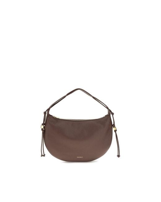 Coccinelle Brown Calf Leather Bos Taurus Shoulder Bag