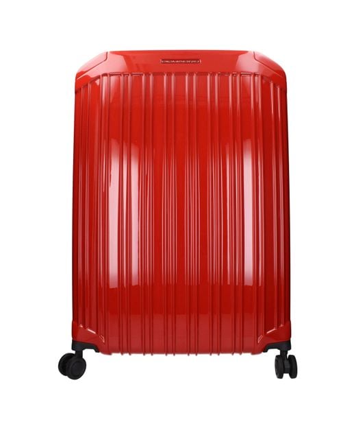 Piquadro Red Polycarbonate Luggage And Travel for men