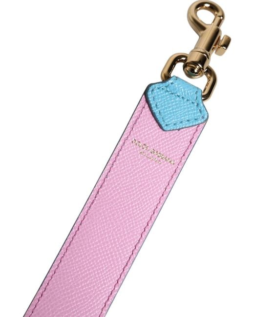 Dolce & Gabbana Pink Blue Leather Handle Bag Shoulder Strap for men