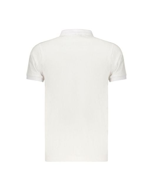 Norway 1963 White Blue Cotton Polo Shirt