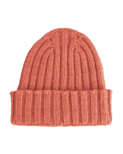 Made In Italy Red Pink Cashmere Hats & Cap for men