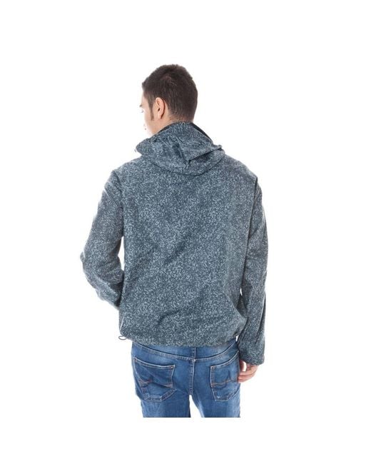 Calvin Klein Blue Hooded Jacket Speckled Print for men