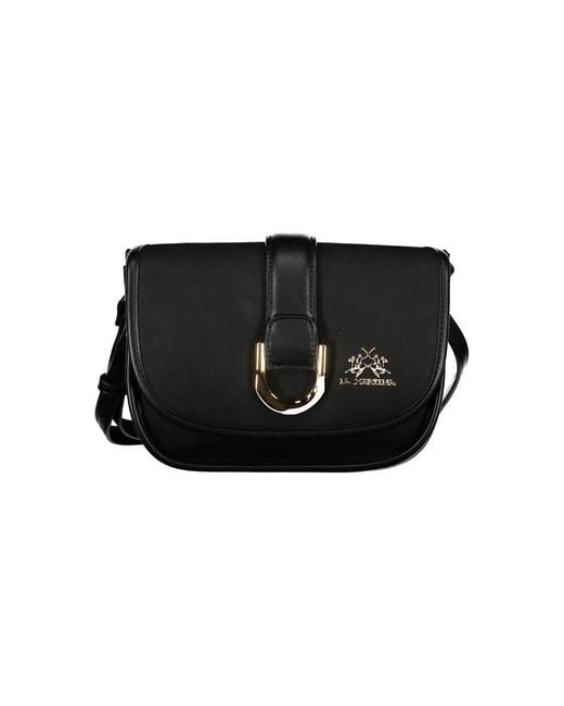 La Martina Black Polyethylene Handbag