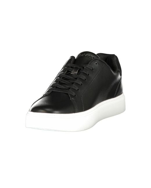Calvin Klein Black Polyurethane Men's Sneaker for men
