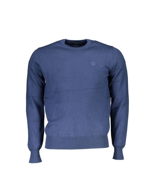 North Sails Blue Fabric Sweater for men