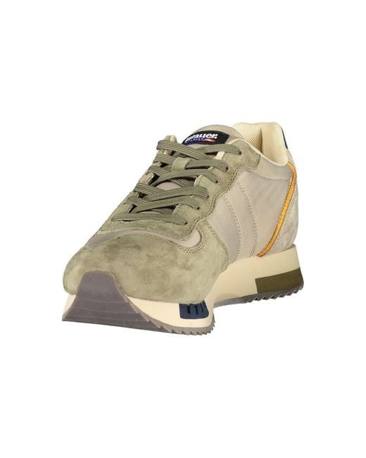 Blauer Metallic Verde Poliuretano Uomo Sneaker for men