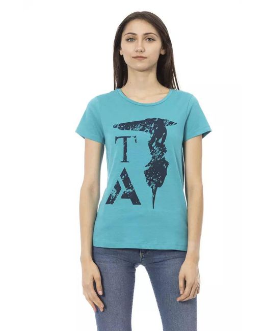 TRUSSARDI ACTION Light Blue Cotton T