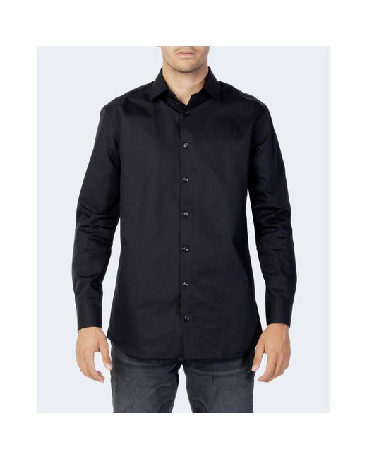 SELECTED Blue Black Cotton Shirt for men