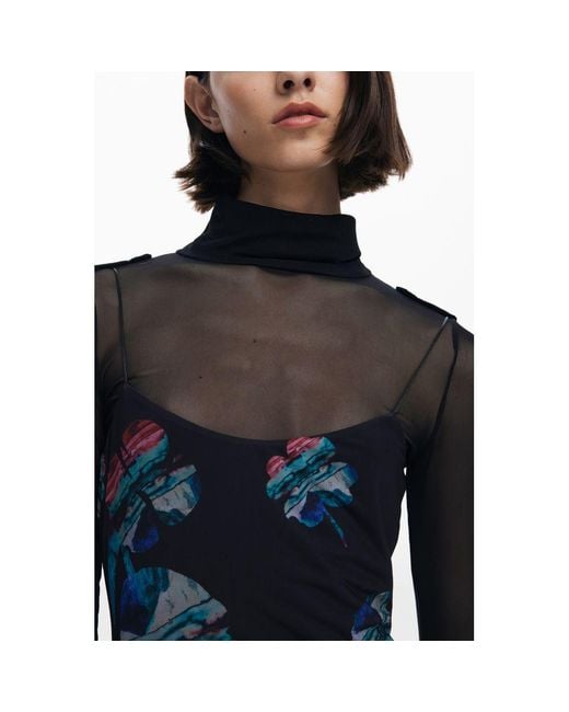 Desigual Blue Polyester Dress