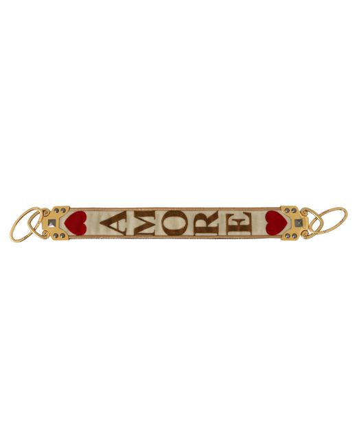 Dolce & Gabbana Black Chic Amore Print Shoulder Strap