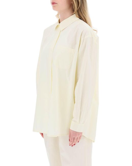 Skall Studio White Camicia Oversize Edgar In Cotone Organico