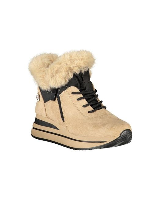Laura Biagiotti Natural Beige Polyester Sneaker