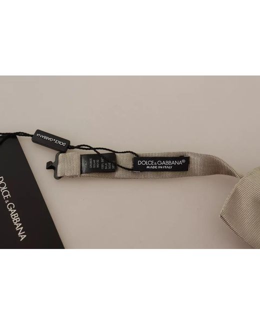 Dolce & Gabbana Black Silk Adjustable Neck Bow Tie for men